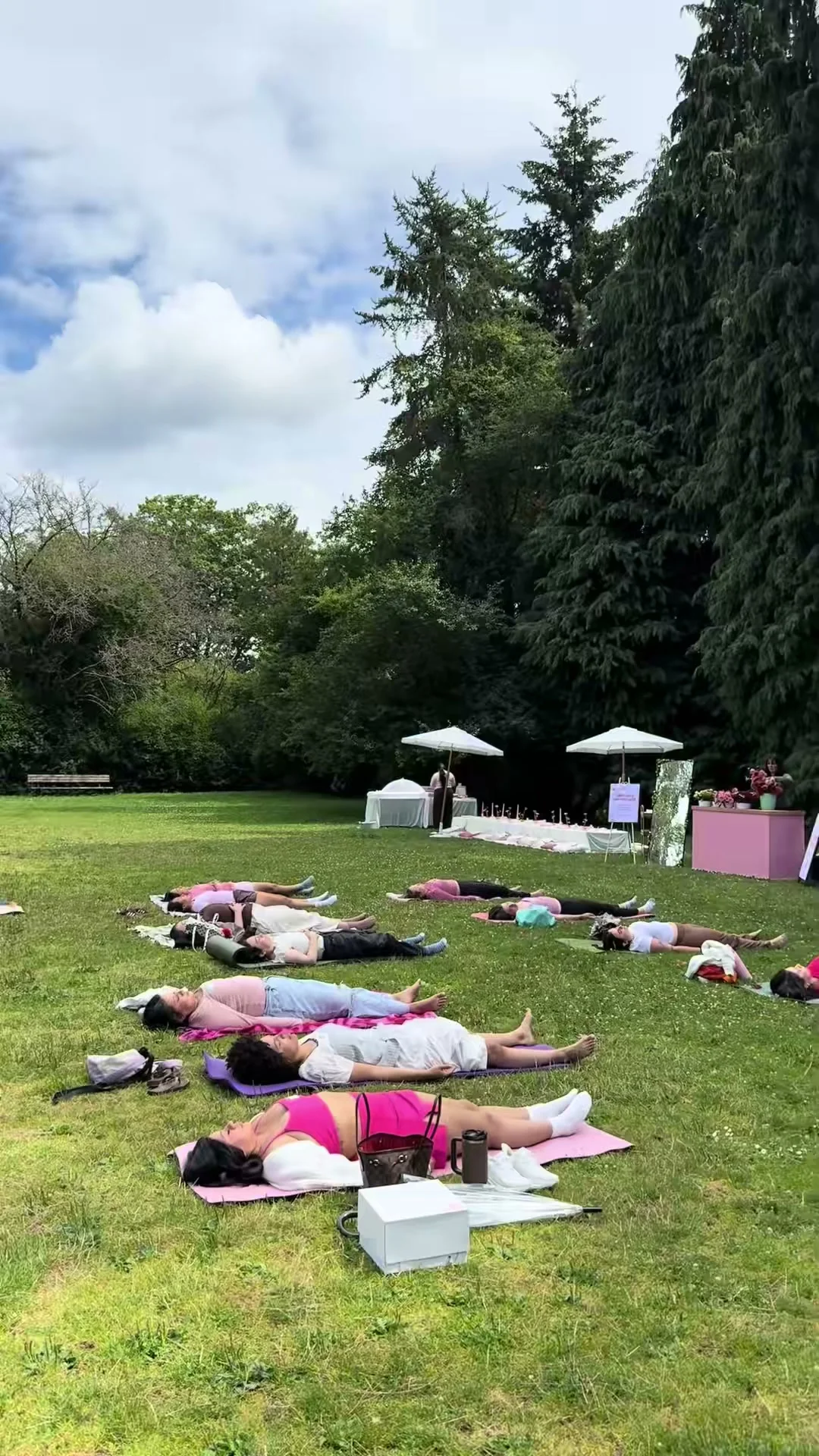 Yoga in a Seattle park